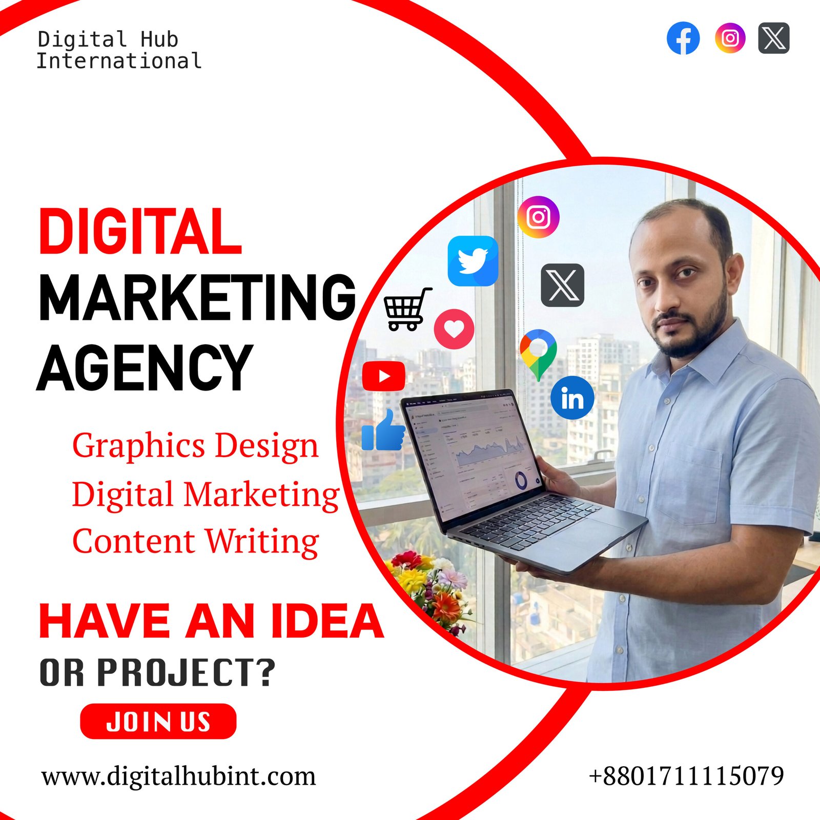 Digtal Marketing, Graphics Design, Content Creation